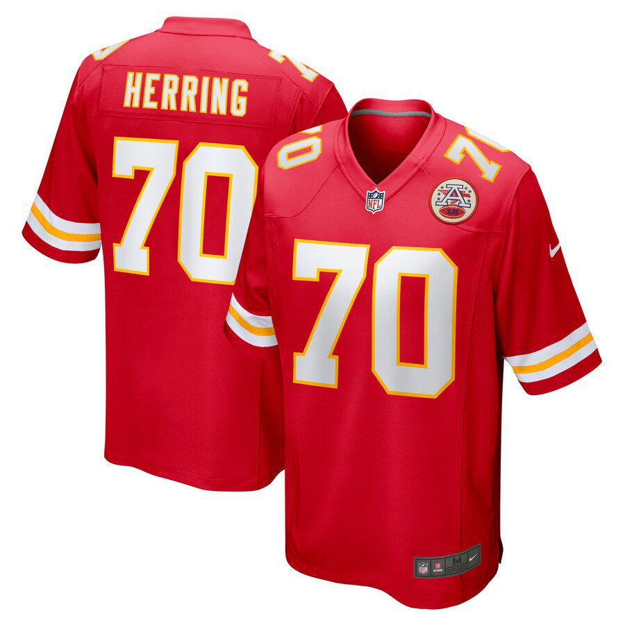 Men Kansas City Chiefs #70 Malik Herring Nike Red Game NFL Jersey->kansas city chiefs->NFL Jersey